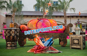 Ensemble de décoration de scène Mehndi indien, panneau de fond en Fiber, décorations de scène colorées de mariage asiatique, nouvelle collection - Product Image 6