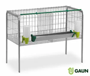 Cage for fattening chickens 2 compartments