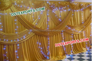 Telón de fondo para escenario de boda, telón de tela de seda, cortinas de lavanda para escenario de boda - Product Image 6