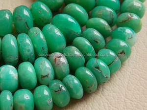 ลูกปัดหินคริโซเพรสทรงกลมสีเขียว8มม. หินจีน - Product Image 5