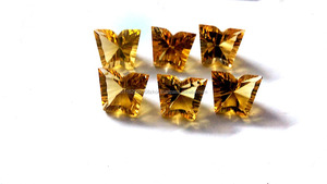 Citrino color amarillo mantequilla mosca fantasía concav piedras preciosas sueltas semipreciosas de alta calidad para la fabricación de joyas anillo pendiente - Product Image 2