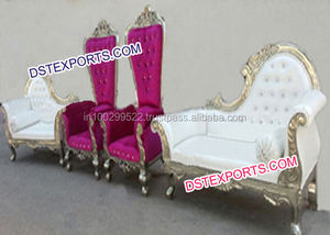 Chaise trône de réception de mariage asiatique blanc moderne meubles de scène en or pour décorations de mariage australie prix de gros - Product Image 3