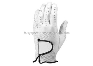 Gant de golf en cuir antidérapant hommes femmes respirant en peau de mouton poignée souple gants de golf personnalisés blanc Logo personnalisé - Product Image 3
