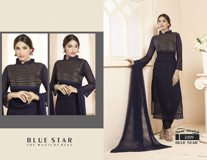Vêtements traditionnels indiens pakistanais islamiques Salwar Kameez Khadr faits à la main en Gotta Net, robe musulmane élégante, velours de maternité - Product Image 5