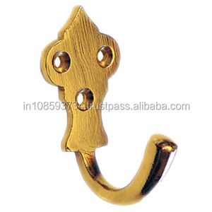 Gancho para abrigos duradero, gancho para bata doble de Metal de latón antiguo, ganchos de tela para pared, perchero montado en la pared con estante - Product Image 4