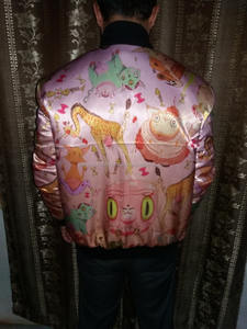 Grande veste bombardier en Satin, blouson Varsity personnalisé du Pakistan - Product Image 4