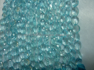 Natural London Blue Topaz Tumble Nuggets facetado paso corte cuentas sueltas piedra y material de vidrio del Reino Unido - Product Image 2