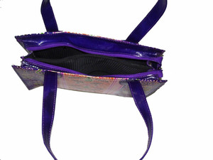 Sac fourre-tout décontracté en cuir véritable pour femme, motif géométrique vintage, écologique, avec bandoulière - Product Image 5