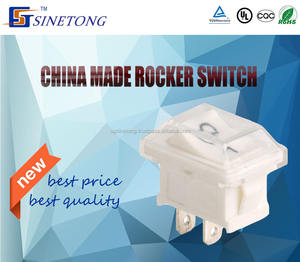 10A/250VAC waterproof black white rocker switch - Product Image 1