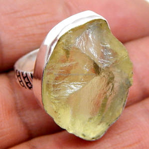 แหวนอัญมณีผิวหยาบสีเงินแท้925น่ารักสำหรับงานแต่งงานของขวัญครบรอบ - Product Image 1