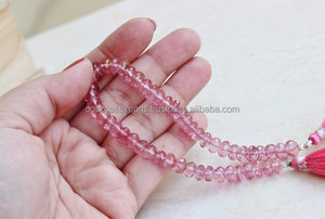 พลอยโทแพซสีชมพูทรงรอนเดลล์ 7 มม. แบบมีเหลี่ยม 15 เม็ด สำหรับทำเครื่องประดับ วัสดุทำจากคริสตัล ได้รับการรับรองจากผู้ที่สาม Coszcalt - Product Image 2