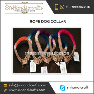 Laisse/collier en corde de coton ombré corail pour chats et chiens - Product Image 1