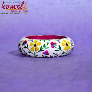 สีเขียวที่กำหนดเองไม้มือทำเครื่องประดับกำไลมือทาสี - Product Image 2