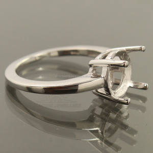 Centre เซ็ตชุดก้ามปูขนาด10มม. แหวนหินกึ่งกลมที่มีเสน่ห์925เงินสเตอร์ลิงแท้ขายส่ง - Product Image 3