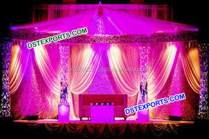 Pilulier doré de fête de mariage asiatique, pour fille, sculpture lourde, étapes, pagode, éclairage Led, scène en cristal - Product Image 4