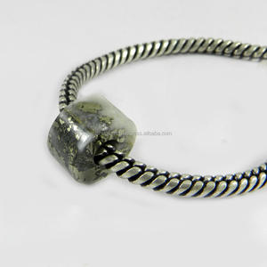 Cuentas de gran agujero de piedra preciosa, pirita de oro, mercasita, 14x8x5mm, cuentas de neumático liso, IG0145 - Product Image 1