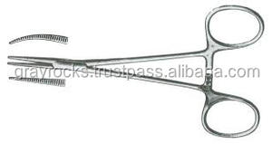 คีมห้ามเลือดสำหรับผ่าตัดหลอดเลือดแดงเครื่องมือผ่าตัดคีมหนีบห้ามเลือดสเตนเลสด้วยมือสีเงิน CE แบบใช้แล้วทิ้ง - Product Image 3