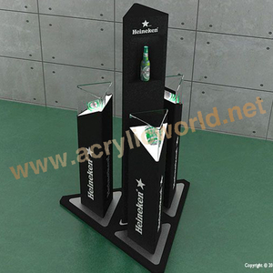 Exhibidor de Vino Acrílico LED Personalizado con Escaleras y Mostrador, Publicidad Ecológica para Supermercados - Product Image 6