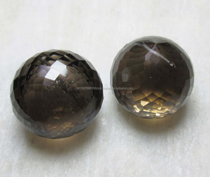 Cebolla semipreciosa natural de piedras preciosas de cuarzo ahumado con forma de taladro de primera calidad para la fabricación de joyas a precio mayorista - Product Image 2