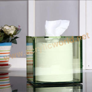 Caja de pañuelos, caja de pañuelos de acrílico de cristal, servilletero de plástico, caja de pañuelos de acrílico/servilletero - Product Image 3