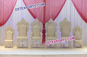 เก้าอี้ Mandap สำหรับพิธีแต่งงานของชาวฮินดูเก้าอี้ไม้แกะสลักสำหรับงานแต่งงานอินเดียชุดเก้าอี้ Mandap - Product Image 4