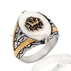 Anillo de hombre de imperio otomano de plata esterlina de 925K - Product Image 1