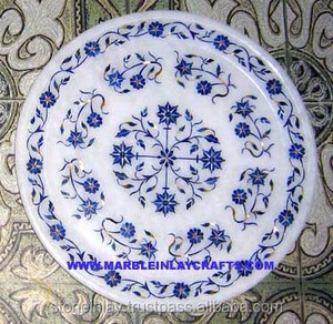Magnifique assiette en marbre incrusté, artisanale - Product Image 1