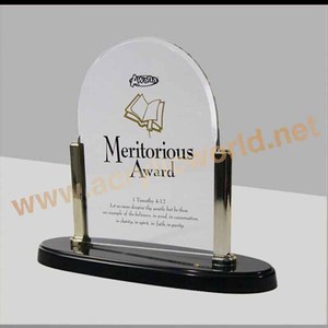 Customized New Design Custom clear Acrylic Awards <b>Plastic</b> Trophy Supplier Trophy <b>Block</b> - Product Image 2