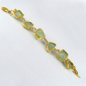 Bonita Pulsera de Piedras Naturales con Cuentas de Aguamarina y Plata, Estilo Bohemio, para Mujer y Unisex, Certificada - Product Image 6