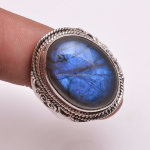 Wholesale 925 Sterling Silver <b>Labradorite</b> Wedding <b>Ring</b> Classic for Engagement Party Trusted Vendor Supplied Premium Quality - Product Image 1