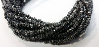 Perles de diamant noir naturel polies non taillées, pierres brutes fabriquées en Inde