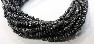 Natural Black Diamond Polished Uncut Loose Beads <b>Stone</b> Made in India - Product Image 2