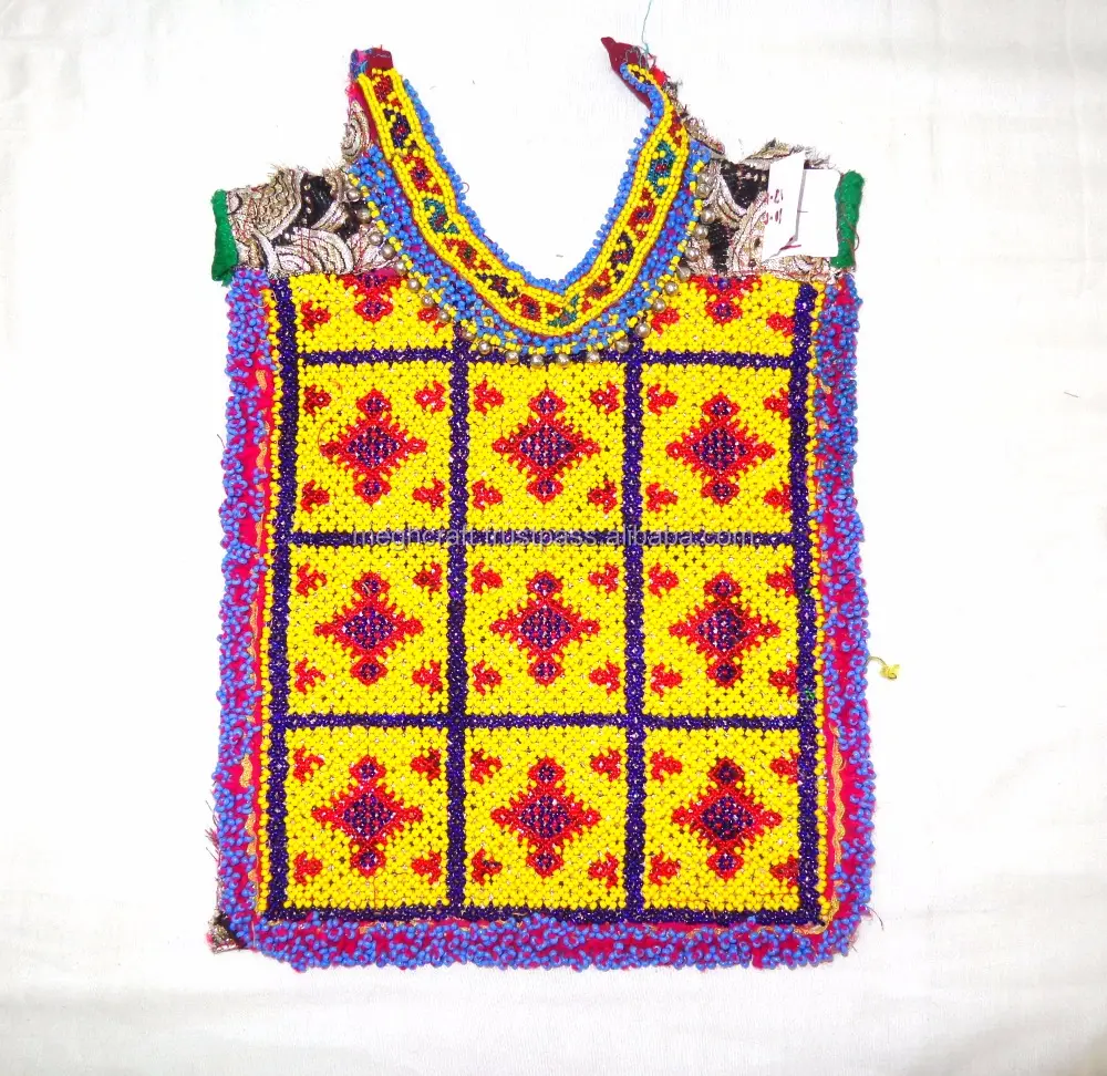 Hecho a mano indio parche Boho Tribal Banjara étnico parche Vintage bolso hecho a mano, yugo de cuello