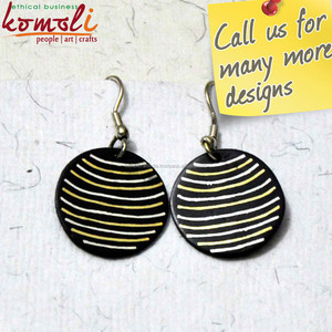 Silver Engraved Designer Victorian <b>Handmade</b> Jewelry <b>Earrings</b> Circular Waves Silver <b>Earring</b> - Product Image 3