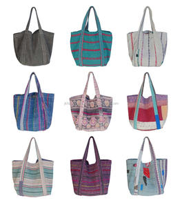 กระเป๋าโท้ททำด้วยมือสไตล์ยิปซีวินเทจกระเป๋าถือ Kantha - Product Image 1