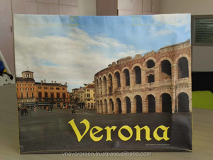 Sacs de courses promotionnels réutilisables imprimés sur mesure, sacs de courses réutilisables en PP tissé 100-160 g/m², fermeture éclair - Product Image 1