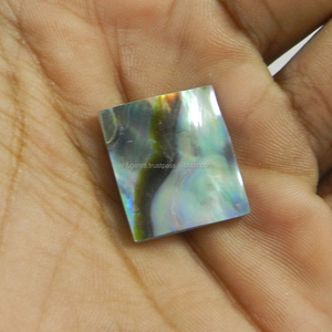 Christmas Sales ! 1.76 gms <b>Abalone</b> <b>Shell</b> 18*21mm Rectangle Cab gemstone for jewellery IG0863 - Product Image 3