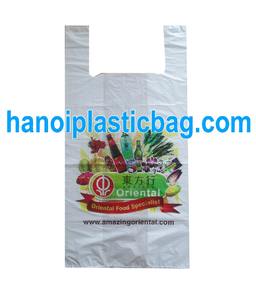 Printed Hdpe T-shirt Bag With Good Quality For Shopping - Product Image 2