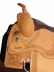 Silla de Montar a Caballo de Cuero Vacuno Occidental Personalizable Hecha a Mano por Rider's Trust, Modelo 20171 para Carreras de Barriles, Equitación y Reining - Product Image 2
