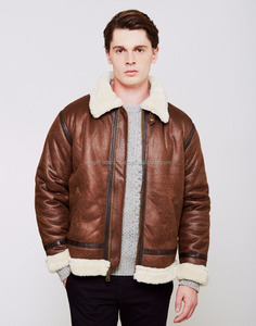 ผู้ชายเสื้อหนังที่มีขนปลอกคอ - Product Image 2