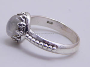 Bague en argent 925 classique avec pierre de lune arc-en-ciel, design unique, nouvelle arrivée, haute qualité, cadeau pour elle, bijoux - Product Image 3