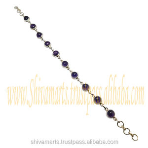 Best Quality 925 <b>Sterling</b> <b>Silver</b> <b>Bracelet</b> With Genuine Amethyst Gemstone Womens Fashion Jewelry Anniversary Gift manufacturers - Product Image 2