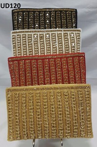 UD118 Indian Bridal Evening Fashion Handmade Ethnic Traditional Beaded Clutch Crossbody Handbag for Ladies Shopping Party - Product Image 3