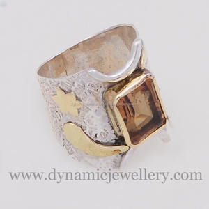 Anillo de plata 925 con nuevo diseño de Gema para fiesta de boda o aniversario - Product Image 1