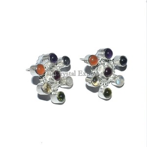 7 Chakra Heart Earrings - Product Image 2