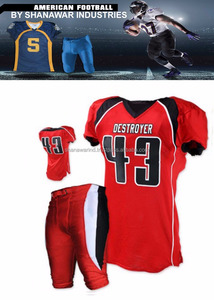 Uniforme de football américain personnalisé en gros pour adultes, uniforme d'équipe personnalisé, manches courtes, unisexe, taille plus, toutes saisons, 100% polyester, broderie - Product Image 2