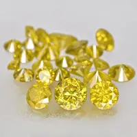 Berlian Longgar Warna Kuning Warna Mewah Alami dari Produsen India, Warna Alami Berlian Kuning Yang Disempurnakan