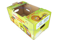Kiwi Verpakking Golfkarton Doos Enkele Muur Fruit Verzending Doos Met Gestanst Handgrepen Vruchten