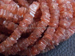 Nouvel arrivage de perles en forme de Heishi en cristal fin 6X5 MM pierre de soleil orange prix de gros pour la fabrication et la conception de bijoux - Product Image 2