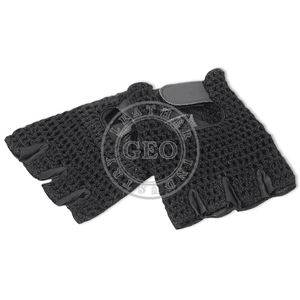 Gants de cyclisme du fabricant OEM, paume en cuir de chèvre avec dos en maille pour gants de vélo respirants, vente en gros - Product Image 1